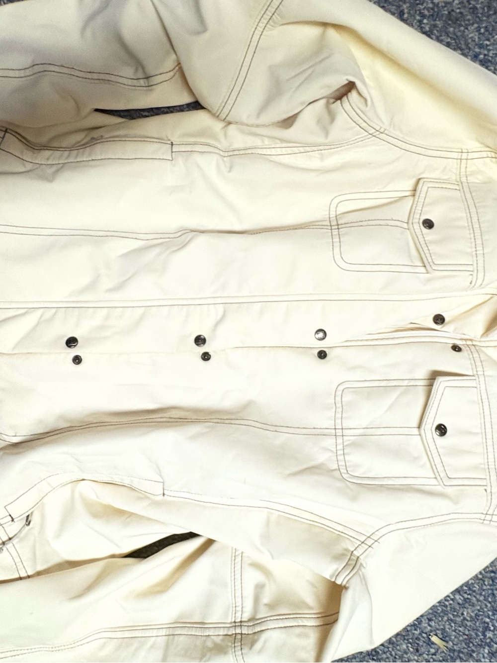 Avalanche Cream Lightweight Snap-Front Jacket